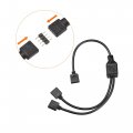 Uxcell Rgb Led Light Connector 4 Pin 1 To 2 Female Splitter Cable 300mm Length Black 3pcs With 9pcs Male Plugs