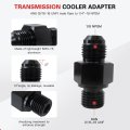 2pcs An6 9 16-18 Unf To 1 4 Npsm Straight Thread Transmission Adapter For Th350 Th400 700r4 Black