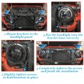 Kmfcdae Headlight Mounting Bracket For Jeep Jl Mounts 7 Inch Round Brackets With Adapter All-directional Adjustment Fit