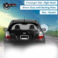 Passenger Right Side Mirror Glass Assembly With Plastic Back Plate Non-heated Compatible 2009-2014 Honda Fit