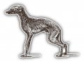Glover Trading Italian Greyhound Dog Sketch Round Stainless Steel Metal Key Chain Keychain Ring Double Sided Deisgn