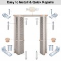 Uxcell 2 Sets Bi-fold Door Hardware Kit Include Top Bottom Pivot Bracket Guide Wheel Closet For Folding Pocket