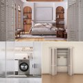 Uxcell 2 Sets Bi-fold Door Hardware Kit Include Top Bottom Pivot Bracket Guide Wheel Closet For Folding Pocket