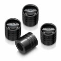 Ipick Image For Chrysler Logo In Black On Aluminum Cylinder-style Tire Valve Stem Caps