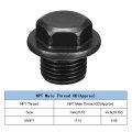 Uxcell Outer Hex Head Socket Pipe Fitting Plug M20x1 5 Male Thread Carbon Steel 2pcs For Terminate Ends