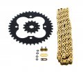 Gold O Ring Chain Sprocket Black For 1991-1992 Honda Trx250r 250r 14 39 96l