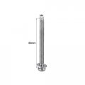 Uxcell M4 X 50mm Stainless Steel Phillips Pan Head Machine Screws Bolts Combine With Spring Washer And Plain Washers 5pcs