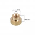 Uxcell Knurled Thumb Nuts 10pcs M4 X D9 5mm H8mm Brass Nut With Collar High Head Blind Hole For 3d Printer Parts