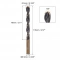 Uxcell 2pcs Jobber Drill Bits 8 5mm 0 335 Black Nitride Gold Titanium Coated M2 High Speed Steel Hss Twist For Stainless