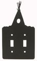Tepee Double Light Switch Plate Cover 