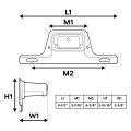 Usonline911 12v Chrome Bracket-mount Dot Led License Plate Light For Trailer Utv Atv Truck Ipx7 Waterproof And Energy Efficient