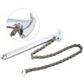 Kimiss 9in Chain Wrench Adjustable Pipe Tong Revertible Ratcheting Oil Filter Tool Fittings Professional Accessories
