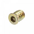 Uxcell M6x15mm Threaded Inserts For Wood Hex Socket Drive Furniture Screw-in Nut 64pcs