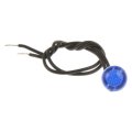 Blue Led Light Indicator For Mini Round Bezel Free Plastic Housing Pressure Fit With Wiring Harness Front Door Mount 