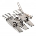 Newsmarts Multi-tape Sewing Machine Fold Binder 1 2 12 7mm Triple Stripe Attachment Steel 456 For Industrial Multiple Needle
