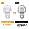 X Autohaux 20pcs D Shape Ring Tie Down Anchors 1 4 Diameter Lashing For Truck Boat Rv Atv Suv Vehicle Cars Silver Tone