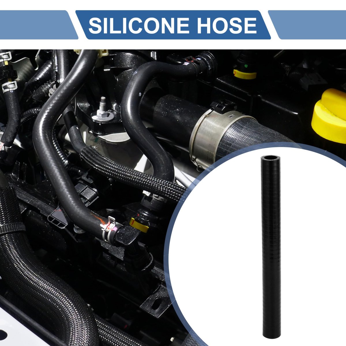Straight Coupler Silicone Hose 0 79 In Id 11 81 Length Degrees 4 Ply 5mm Thickness Universal Car Coolant Air Intake Turbo