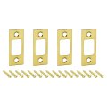 4pcs Door Strike Plate 57mm X 25 5mm Stainless Steel Latch Deadbolt Replacement Lock For Frame Jamb Reinforcement Gold 