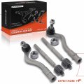 A-premium Set Of 4 Front Inner Outer Tie Rod End Kit Compatible With Audi A4 2017-2020 Quattro 2017-2023 Allroad A5 Sportback