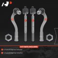 A-premium Set Of 4 Front Inner Outer Tie Rod End Kit Compatible With Audi A4 2017-2020 Quattro 2017-2023 Allroad A5 Sportback