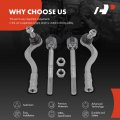 A-premium Set Of 4 Front Inner Outer Tie Rod End Kit Compatible With Audi A4 2017-2020 Quattro 2017-2023 Allroad A5 Sportback
