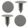 Uxcell 50 Pcs Gray Plastic Door Bumper Push Rivets Clip 8 5mm For Auto Car