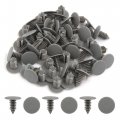 Uxcell 50 Pcs Gray Plastic Door Bumper Push Rivets Clip 8 5mm For Auto Car