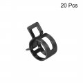 Uxcell Steel Band Clamp 17mm Inner Dia Fit 17 5-18 2mm Od Hose Spring Type Action Fuel Line Silicone Tube Clip Black 20pcs