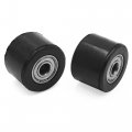 Uxcell 8mm Hole Rubber Chain Roller Pulley Tensioner Wheel Guide For Motorcycle