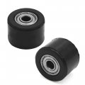Uxcell 8mm Hole Rubber Chain Roller Pulley Tensioner Wheel Guide For Motorcycle