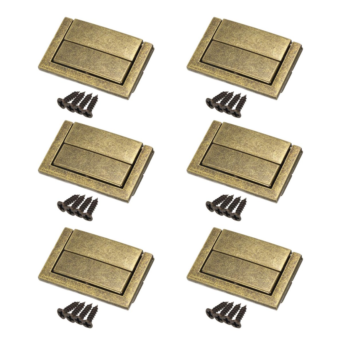 6pcs Toggle Catch Lock 1 85 In X 2 Hasp Latch Mini Clasp With Mounting Screws For Jewelry Box Gift Wooden Cabinet Bronze