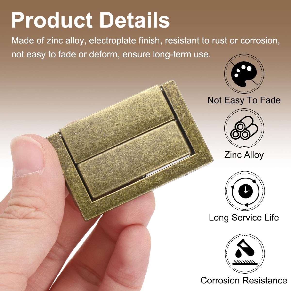 6pcs Toggle Catch Lock 1 85 In X 2 Hasp Latch Mini Clasp With Mounting Screws For Jewelry Box Gift Wooden Cabinet Bronze