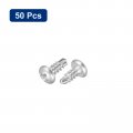 Uxcell 8 X 3 Self Drilling Screws 50pcs 304 Stainless Steel Phillips Pan Head Tapping For Wood Plastic