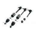 A-premium Set Of 7 Front Upper Lower Ball Joint Inner Outer Or At Pitman Arm Tie Rod End Compatible With Jeep Wrangler 91-95