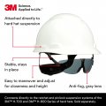 3m Safety Glasses Ansi Z87 Anti-fog Gray Lens Attaches To Hard Hat Suspension