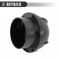 Motoforti Universal Car Warm Air Vent Outlet Heater Ducting 75mm 360 Degrees Rotatable Plastic Black