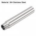 Uxcell Shower Head Extension Arm Stainless Steel 1 2pt Male To Female Thread 150mm Length Cast Pipe Fitting Coupler