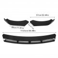 Fydun 3pcs Front Bumper Lip Body Kit Universal Spoiler Wing Car Modification For Automobile Black