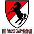 U S Army 11th Armored Cavalry Regiment Sticker 3-1 4 X3-1 2 
