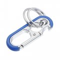 Car Fob Key Chain Keychain With Double Hoop For Men And Women Metal Plastic Blue 
