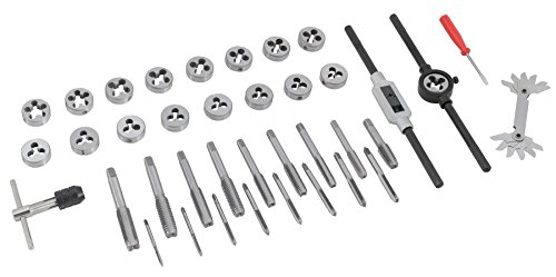 Performance Tool W4001db 40-piece Sae Tap And Die Set Coarse Fine Threads Essential Threading Rethreading Kit With Accessories