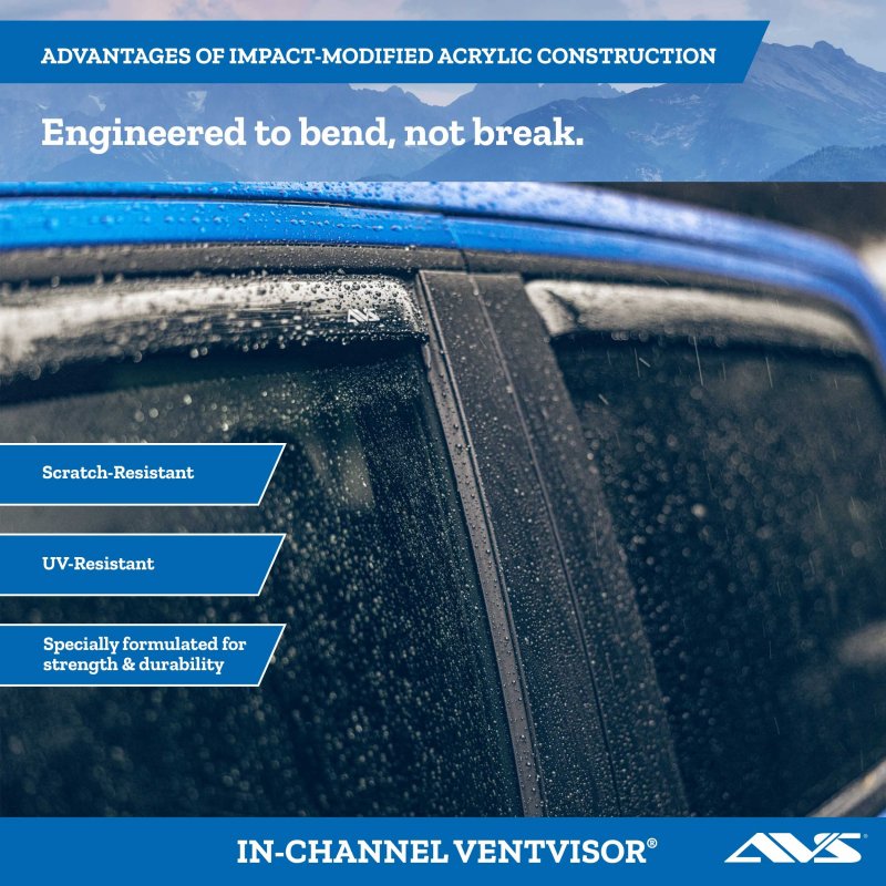 Auto Ventshade Avs In-channel Ventvisor Rain Guards Fits 2007 2021 Toyota Tundra Crewmax Smoke 4 Pcs 194309