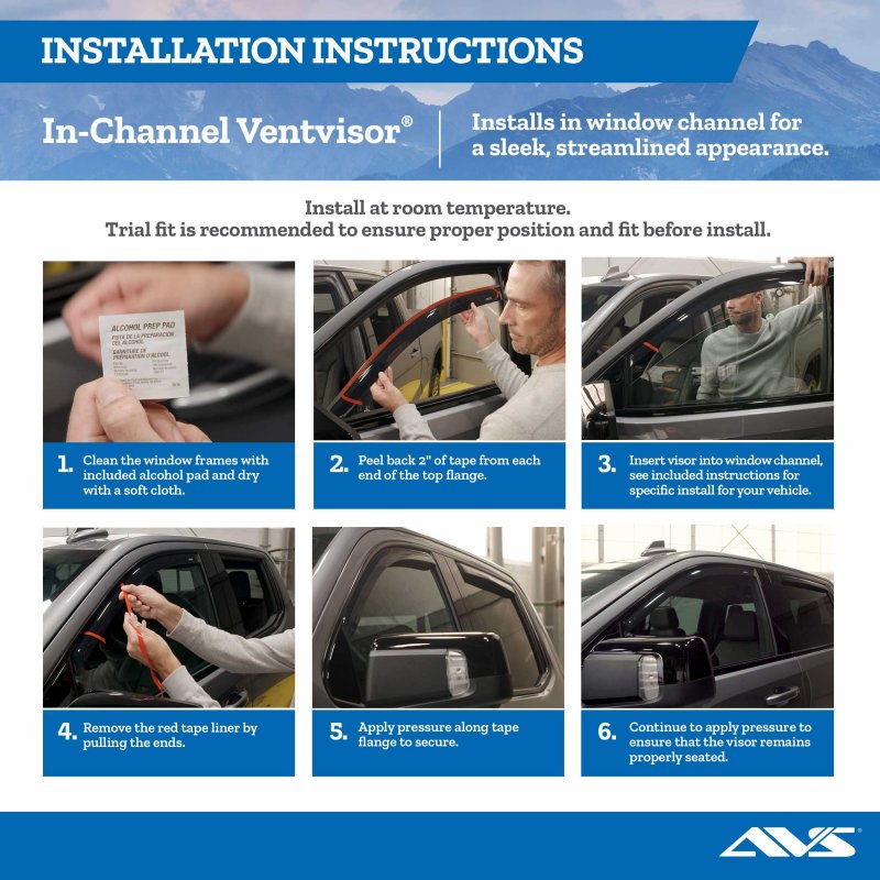 Auto Ventshade Avs In-channel Ventvisor Rain Guards Fits 2007 2021 Toyota Tundra Crewmax Smoke 4 Pcs 194309