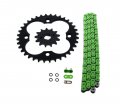 Fits Honda Trx250r 250r 520-96 Green O Ring Chain Sprocket Black 13 36
