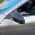 Ecotric Compatible Mirror Covers Cap Replace For 2003 2004 2005 2006 2007 Infinti G35 Coupe Carbon Fiber