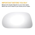 Car Rearview Left Driver Side Mirror Glass Replacement W Backing Plate Convex Heated White For Fiat Bravo Brava Marea 1995-2001