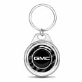 Ipick Image For Gmc Real Black Carbon Fiber Roundel Metal Case Key Chain Keychain Official Licensed Chrome