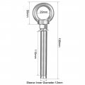 Uxcell M12 X 150 Expansion Eyebolt Eye Nut Screw With Ring 304 Stainless Steel Anchor Raw Bolts 1 Pcs