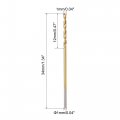 Uxcell High Speed Steel Straight Shank Twist Drill Bit Fully Ground Titanium Coated 1mm Diameter 34mm Total Length 12mm 12 Pcs