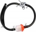 Gilan Fuel Gas Line Red Filter Petcock Valve Clamps For 50cc 70cc 90cc 100cc 110cc 125cc 150cc 200cc 250cc Atv Dirt Pit Bike Go 